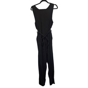 Marine Layer Black Sleeveless Back Cutout Jumpsuit with Belt Women's XL